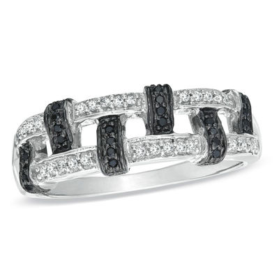 basket weave diamond ring