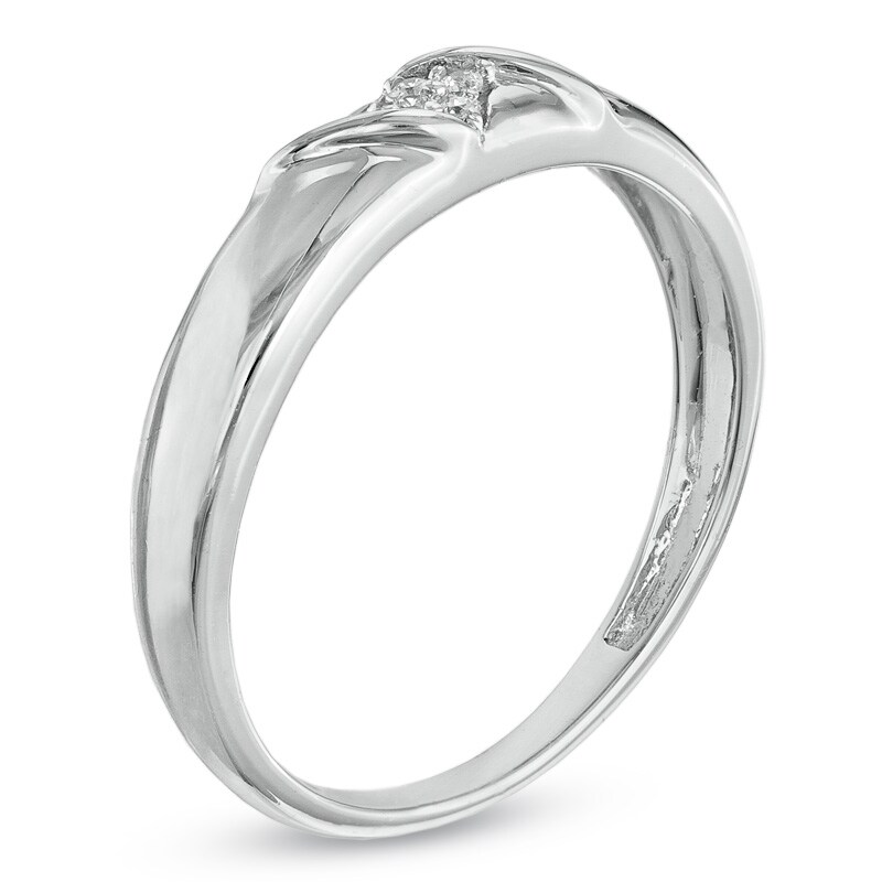 Diamond Accent Band in 10K White Gold