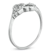 Thumbnail Image 1 of Diamond Accent Intertwined Heart Promise Ring in 10K White Gold