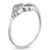 Thumbnail Image 2 of Diamond Accent Intertwined Heart Promise Ring in 10K White Gold