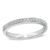 Thumbnail Image 0 of Ladies' 1/10 CT. T.W. Diamond Wedding Band in 10K White Gold