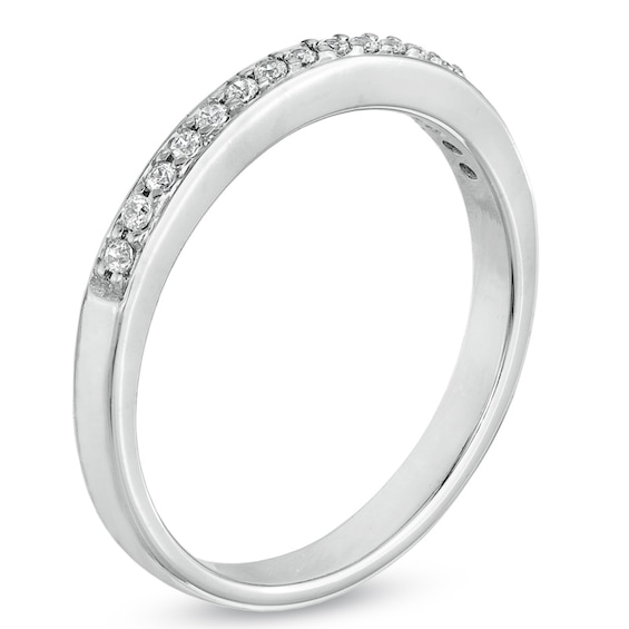1/10 CT. T.w. Diamond Wedding Band in 10K White Gold