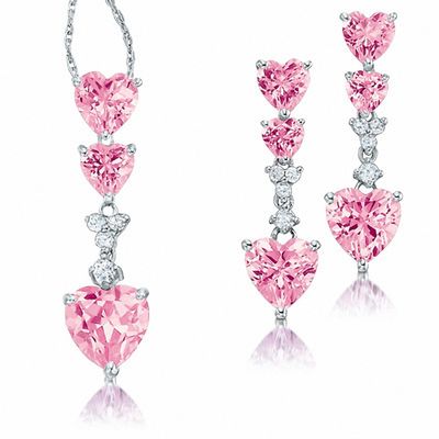 silver pendant and earring set