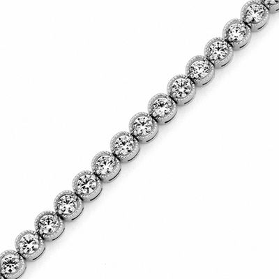 PDPAOLA™ at Zales Cubic Zirconia Graduating Tennis Bracelet in Sterling  Silver with 18K Gold Plate | Zales