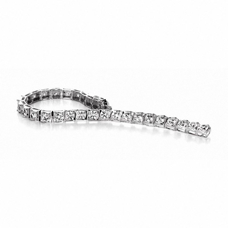 2 CT. T.W. Diamond Tennis Bracelet in 14K White Gold (I/I2)