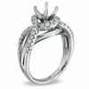 Thumbnail Image 2 of 1/2 CT. T.W. Diamond Swirl Semi-Mount in 14K White Gold