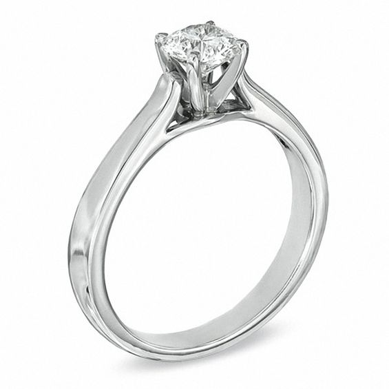 Celebration Fire® 5/8 CT. Diamond Solitaire Engagement Ring in 14K White Gold (H-I/Si1-Si2)