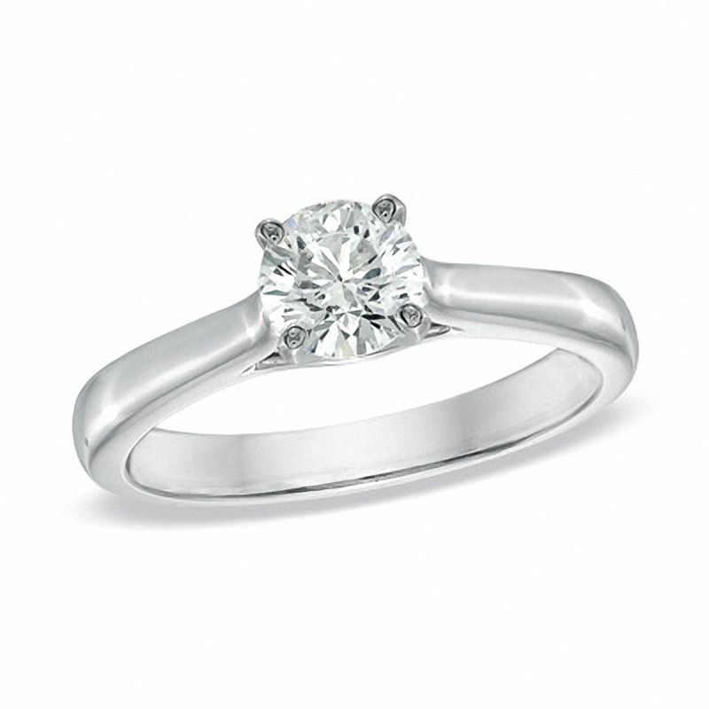 Main Image 1 of Celebration Fire® 3/4 CT. Diamond Solitaire Engagement Ring in 14K White Gold (H-I/SI1-SI2)