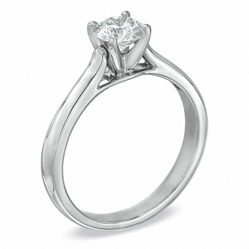 Main Image 2 of Celebration Fire® 3/4 CT. Diamond Solitaire Engagement Ring in 14K White Gold (H-I/SI1-SI2)