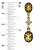 Thumbnail Image 2 of Citrine, Smoky Quartz and Diamond Accent Drop Earrings in 10K Gold
