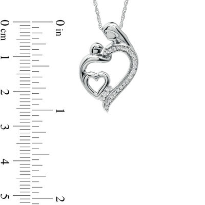 Double Heart Pendant in Sterling Silver 