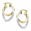 Thumbnail Image 1 of Double Hoop Earrings in Sterling with 14K Gold Plate