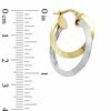Thumbnail Image 2 of Double Hoop Earrings in Sterling with 14K Gold Plate