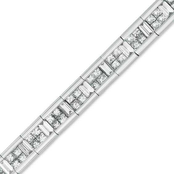 4-3/8 CT. T.w. Princess-Cut Diamond Tennis Bracelet in 14K White Gold