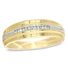 Thumbnail Image 0 of Men's 1/6 CT. T.W. Baguette Diamond Wedding Band in 10K Gold