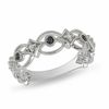 Thumbnail Image 0 of 1/6 CT. T.W. Enhanced Black and White Diamond Band in Sterling Silver