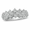 Thumbnail Image 1 of 2 CT. T.W. Diamond Cluster Pyramid Band in 10K White Gold
