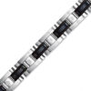 Thumbnail Image 1 of 1/10 CT. T.W. Diamond Bracelet in Black IP Stainless Steel - 8.25"