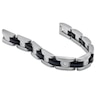 Thumbnail Image 2 of 1/10 CT. T.W. Diamond Bracelet in Black IP Stainless Steel - 8.25"