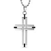 Thumbnail Image 0 of Men's Cross Pendant in Stainless Steel - 22"