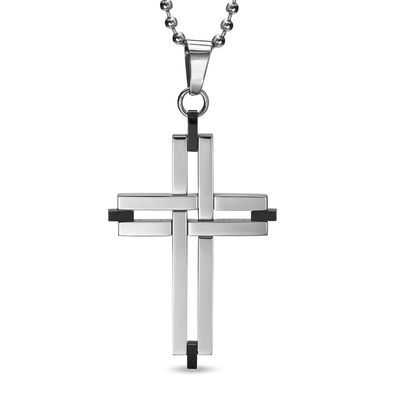Men's Cross Pendant in Stainless Steel 