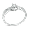 Thumbnail Image 2 of 1/10 CT. T.W. Diamond Ribbon Bypass Promise Ring in 10K White Gold