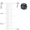 Thumbnail Image 2 of 3 CT. T.W. Black Diamond Solitaire Stud Earrings in 14K White Gold