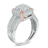 Thumbnail Image 2 of 1 CT. T.W. Diamond Vintage-Style Square Frame Engagement Ring in 10K Two-Tone Gold