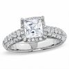 Thumbnail Image 1 of 2-1/2 CT. T.W. Certified Framed Princess-Cut Diamond Engagement Ring in 14K White Gold