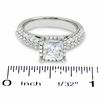 Thumbnail Image 3 of 2-1/2 CT. T.W. Certified Framed Princess-Cut Diamond Engagement Ring in 14K White Gold