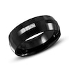 Men's Diamond Accent Wedding Band in Black IP Stainless Steel