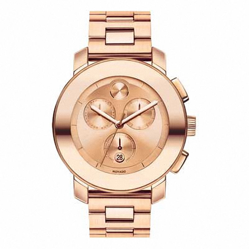 Main Image 1 of Ladies' Movado Bold® Rose-Tone Stainless Steel Chronograph Watch (3600077)