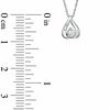 Thumbnail Image 2 of 1/10 CT. Diamond Drop Pendant in 10K White Gold
