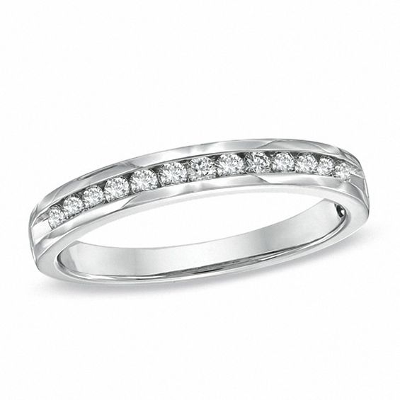 1/ CT. T.w. Certified Diamond Anniversary Band in 14K White Gold (I/Si2