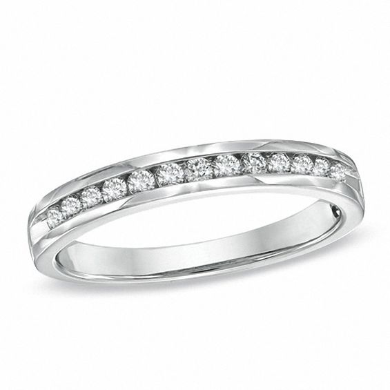 1/2 CT. T.w. Certified Diamond Anniversary Band in 14K White Gold (I/Si2)