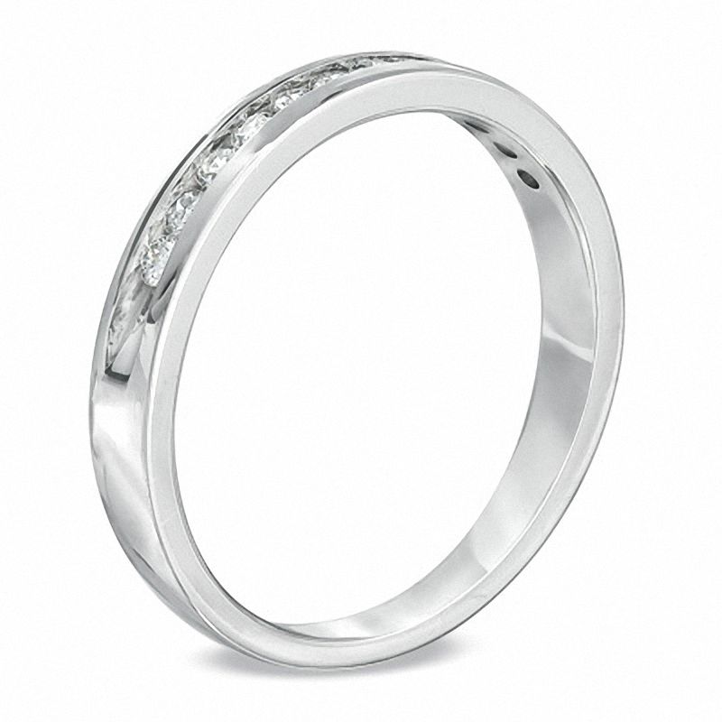 Main Image 2 of 1/2 CT. T.W. Certified Diamond Anniversary Band in 14K White Gold (I/SI2)