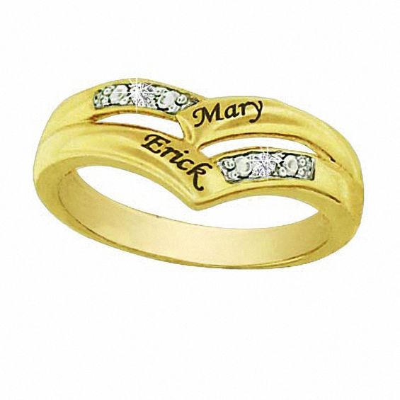 Diamond Accent S Ring In Sterling Silver With 24k Gold Plate Diamond Accent S Ring In Sterling Silver With 24k Gold Plate 2 Names