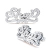 Thumbnail Image 1 of Name Stud Earrings in Sterling Silver (1 Line)
