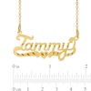 Thumbnail Image 2 of Diamond-Cut and Satin Name Necklace in 10K Gold (10 Characters)