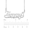 Thumbnail Image 2 of Diamond-Cut and Satin Name Necklace in Sterling Silver (10 Characters)