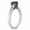 Thumbnail Image 1 of 1/2 CT. Princess-Cut Black Diamond Solitaire Engagement Ring in 10K White Gold