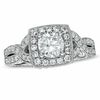 Thumbnail Image 1 of 1-1/2 CT. T.W. Certified Diamond Engagement Twist Ring in 14K White Gold (I/I1)