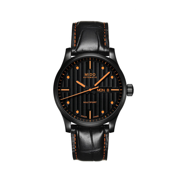 Men's MIDO® Multifort Automatic Strap Watch with Black Dial (Model: M005.430.36.051.22)