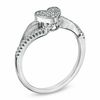 Thumbnail Image 2 of 1/7 CT. T.W. Diamond Heart Bypass Ring in Sterling Silver