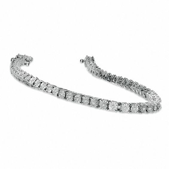 1/4 CT. T.w. Diamond Tennis Bracelet in Sterling Silver