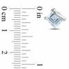 Thumbnail Image 2 of Princess-Cut Aquamarine Overlay Stud Earrings in 10K White Gold