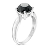 Thumbnail Image 2 of 3 CT. Black Diamond Solitaire Ring in 10K White Gold