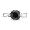 Thumbnail Image 3 of 3 CT. Black Diamond Solitaire Ring in 10K White Gold