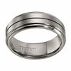 Thumbnail Image 0 of Triton Men's 8.0mm Comfort Fit Center Groove Titanium Wedding Band