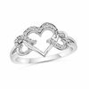 Thumbnail Image 0 of Diamond Accent Triple Heart Ring in Sterling Silver